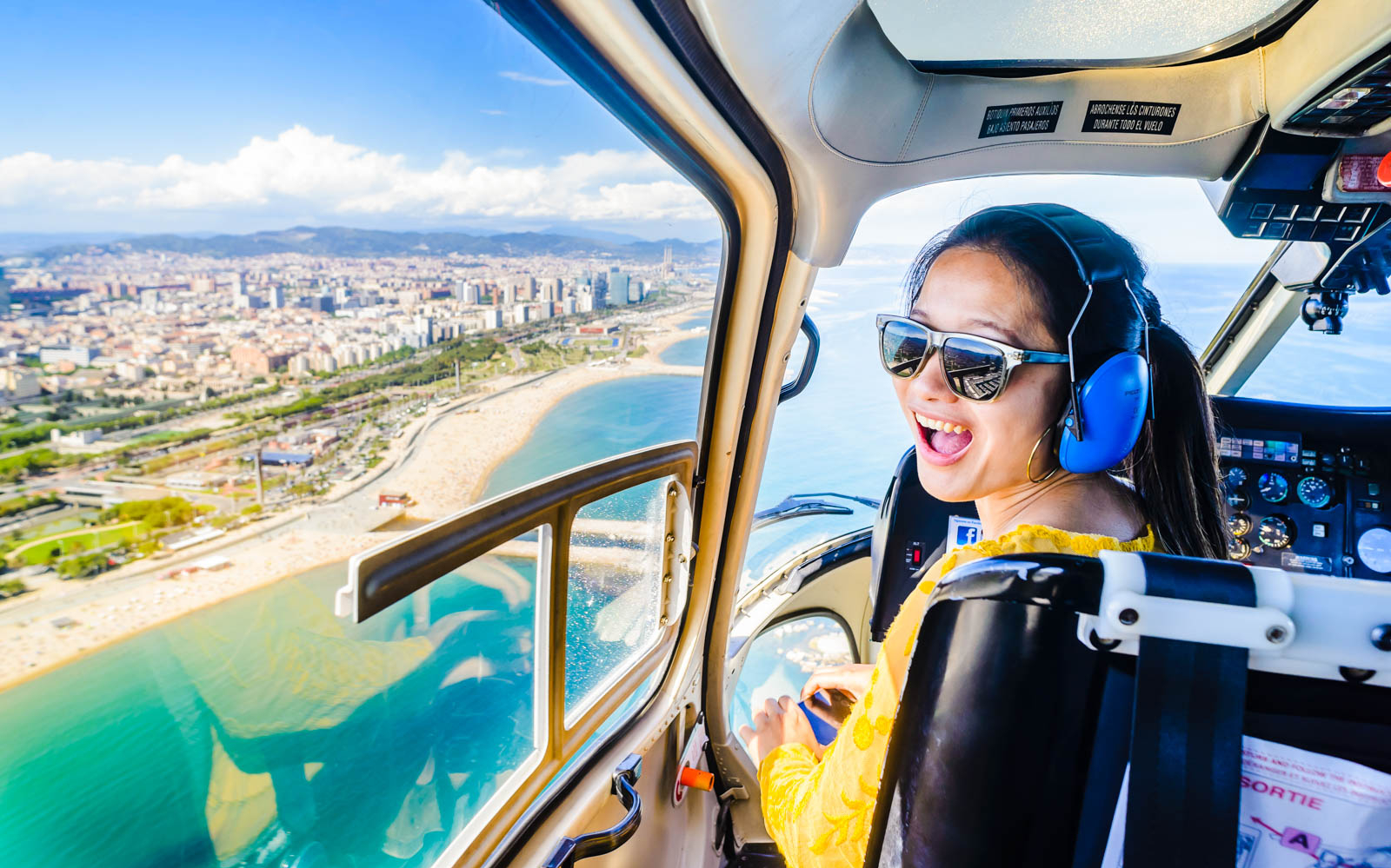 Image of Helicopter Flight, Walking Tour, & Boat Cruise in Barcelona