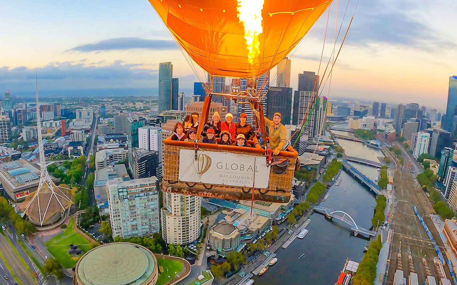 Image of Sunrise Hot Air Balloon Flight Over Melbourne