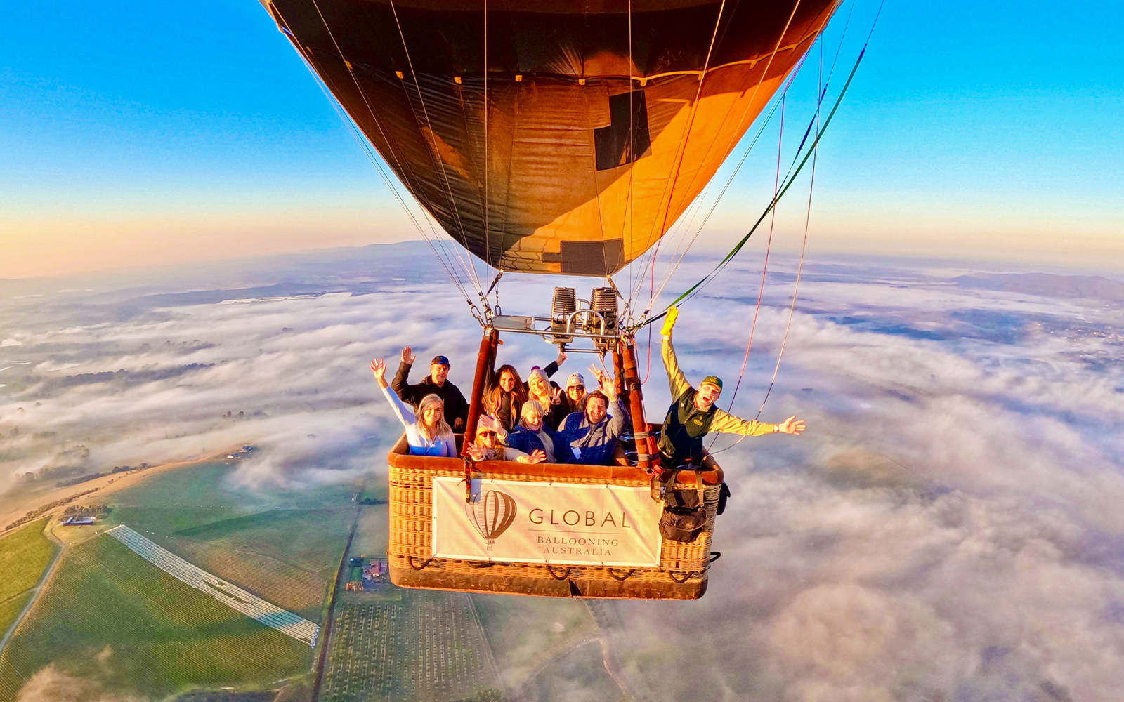 Image of Sunrise Hot Air Balloon Flight Over the Yarra Valley