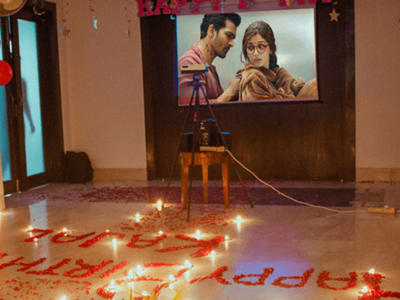 Image of Candlelight Dinner With Private Movie Screening For A Couple New Delhi