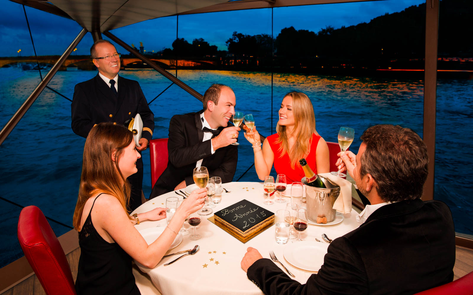 Image of 3-Course Seine River Dinner Cruise with Live Music on Bateaux Mouches
