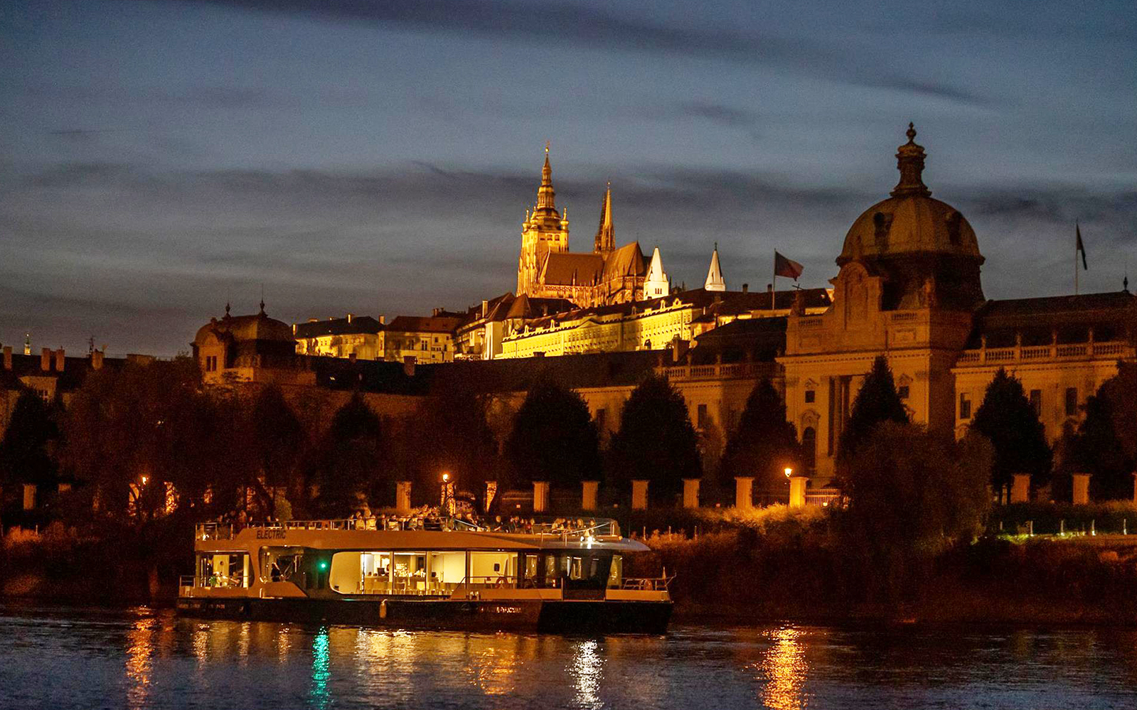 Image of Prague Evening River Cruise with Prosecco