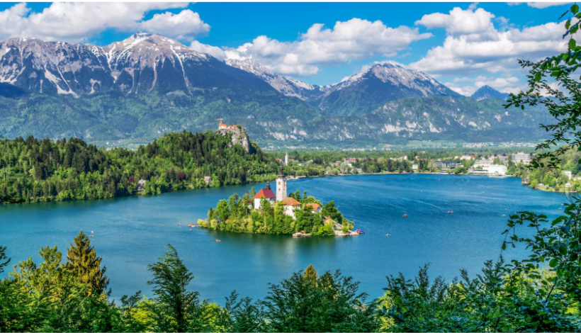 Lake Bled and Slovenian Alps