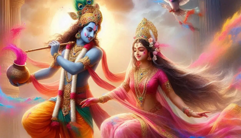 Krishna, Radha and colors of play