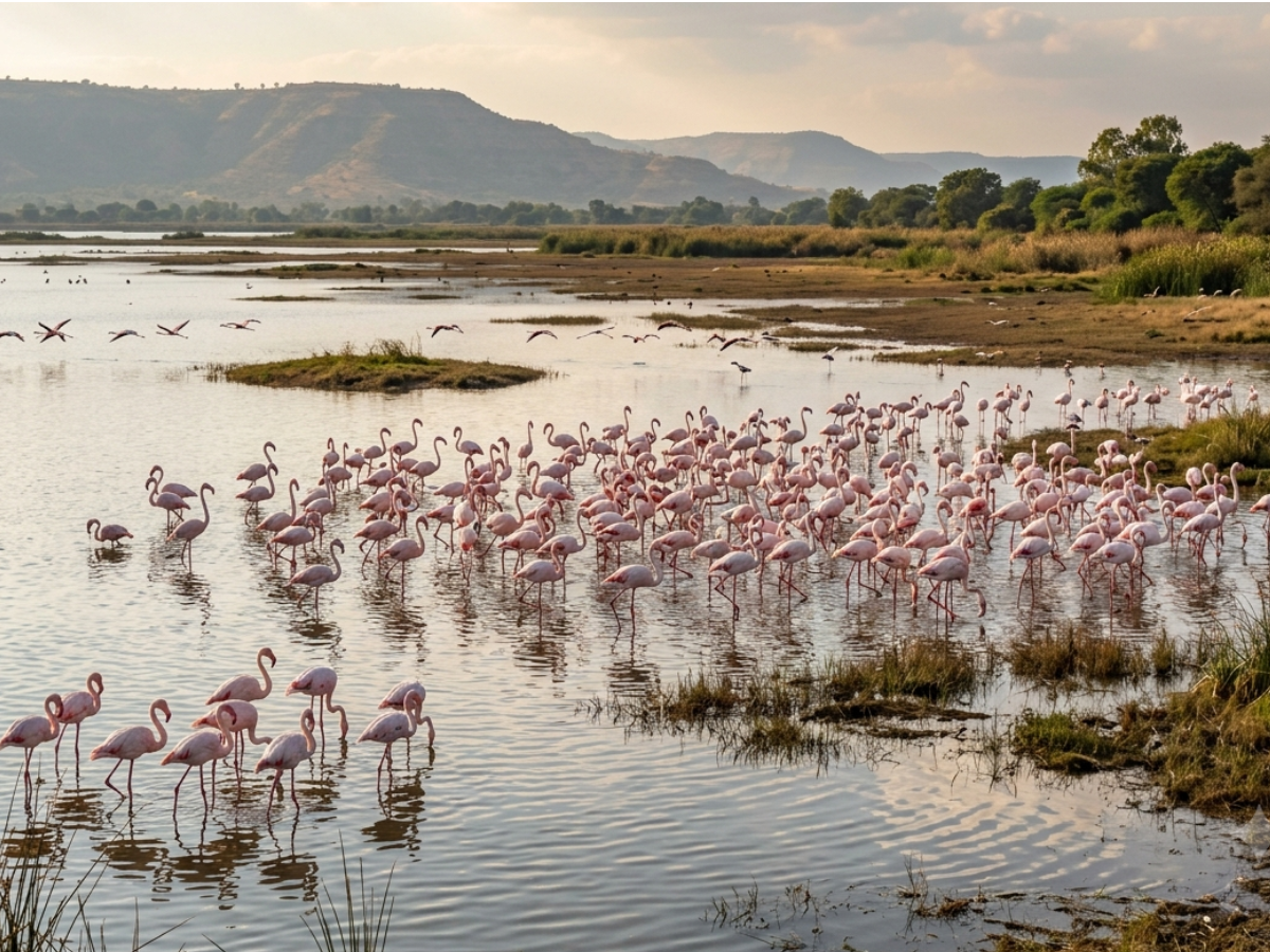Bhigwan, Maharashtra The Flamingo Wetland