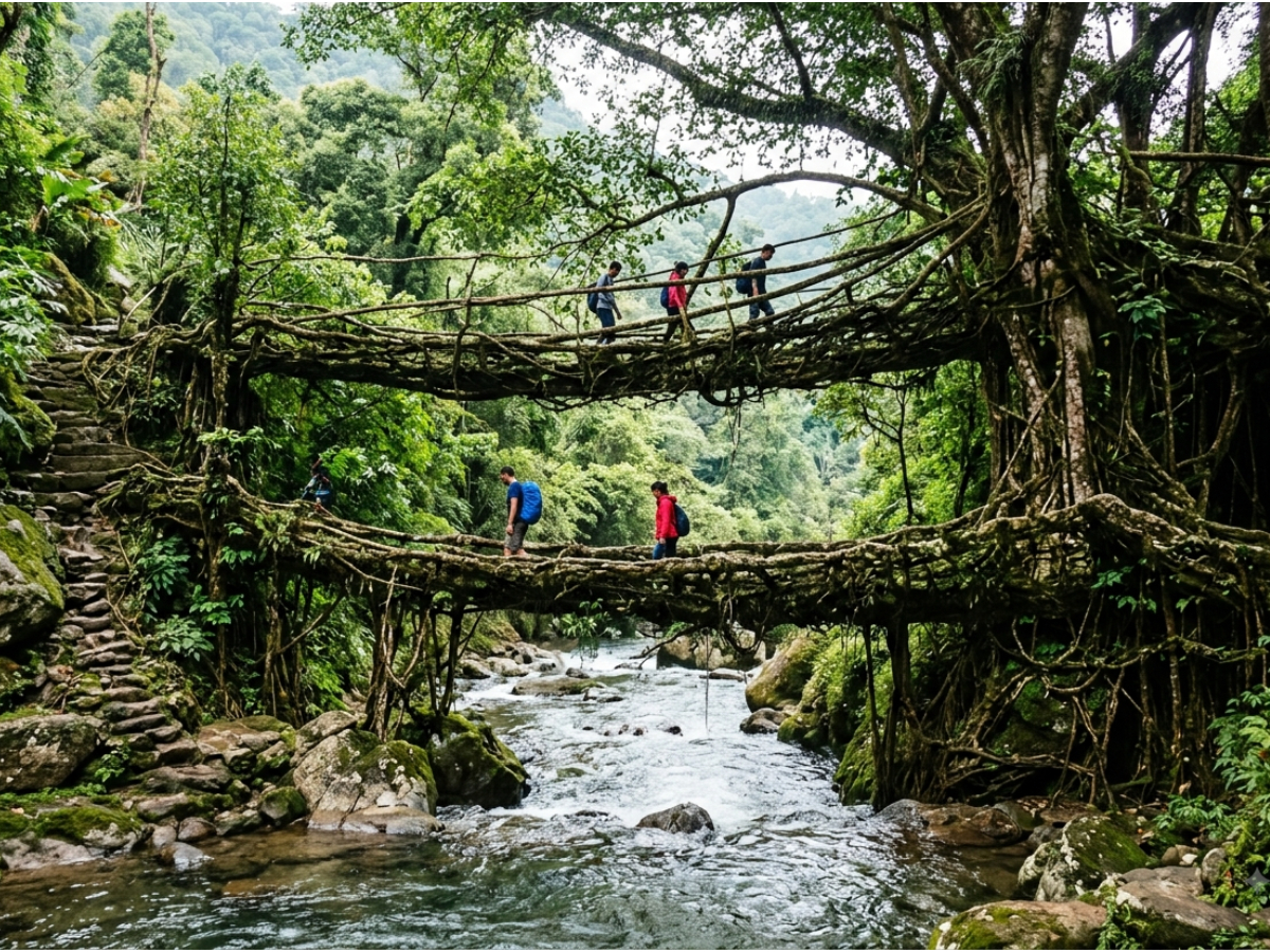 The Living Root Bridges