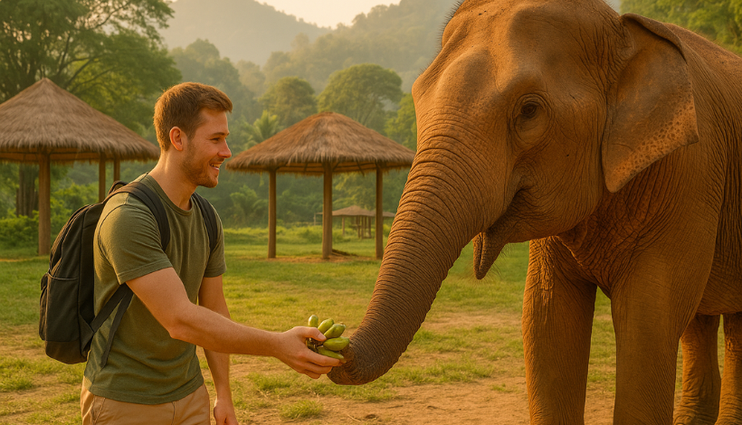 elephant sanctuary in Chiang Mai, ideal for UK tourists