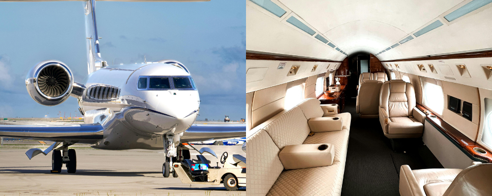 Luxury jet with its interiors 