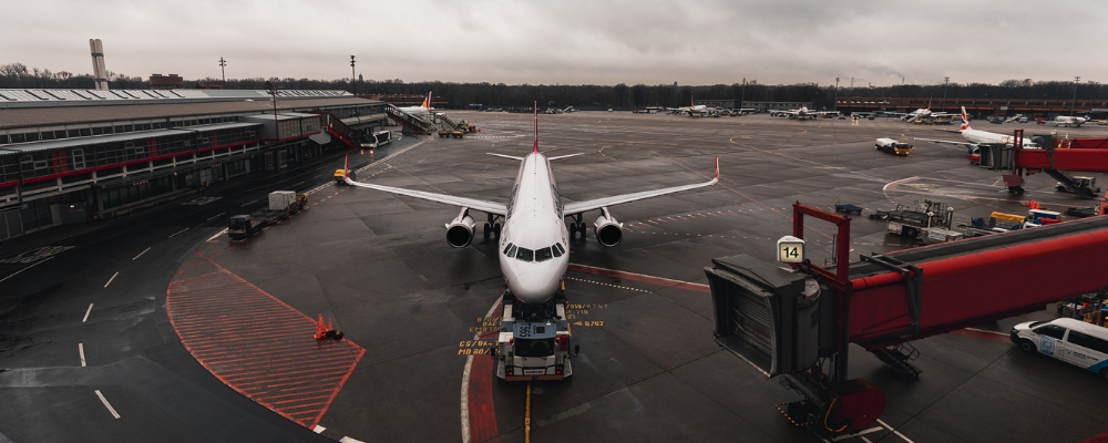 US airport amid heavy storm