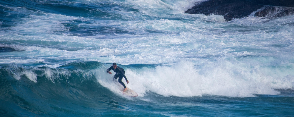 Surfing in Caribbean