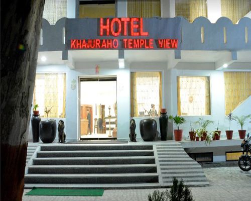 hotel khajuraho temple view