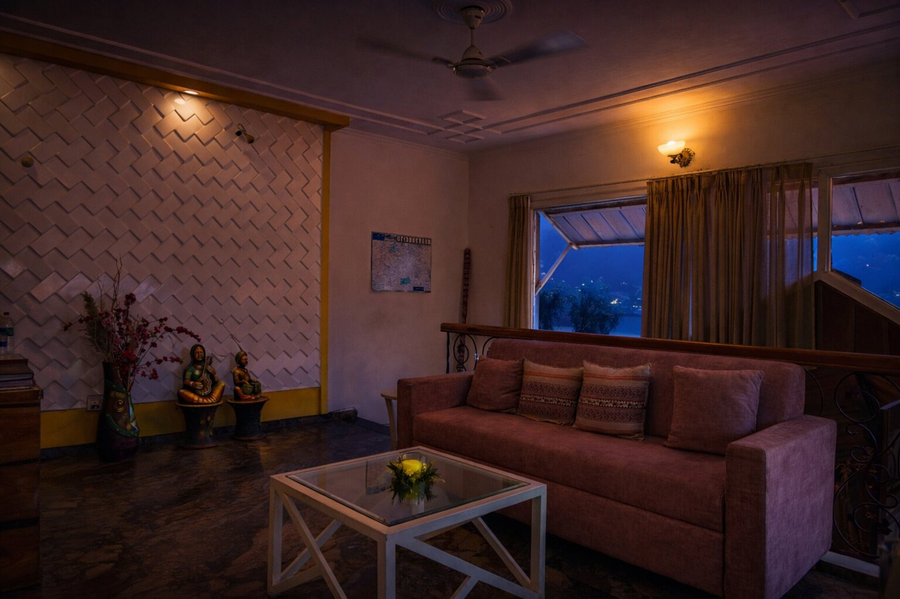 luxury lake view hotel with swimming pool on bhimtal lake