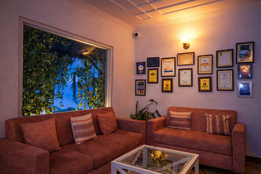 luxury lake view hotel with swimming pool on bhimtal lake