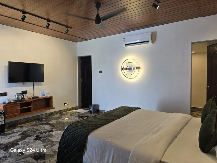 white sand beach resort