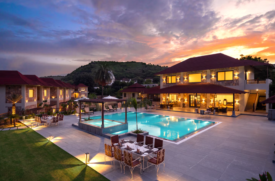 sarasiruham resort private pool villa in udaipur