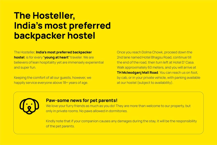 The Hosteller Mcleodganj, Mall Road,Mcleod Ganj, Dharamshala,3 star