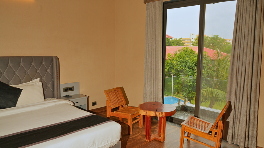 the divine hills resort suites with private pool near iim udaipur