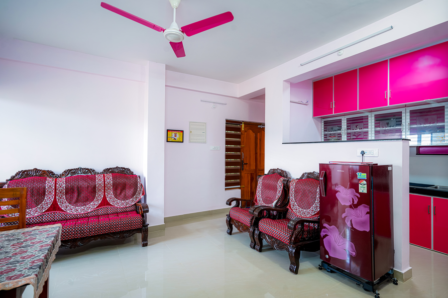 2 bhk furnished flat 200m to guruvayoor temple