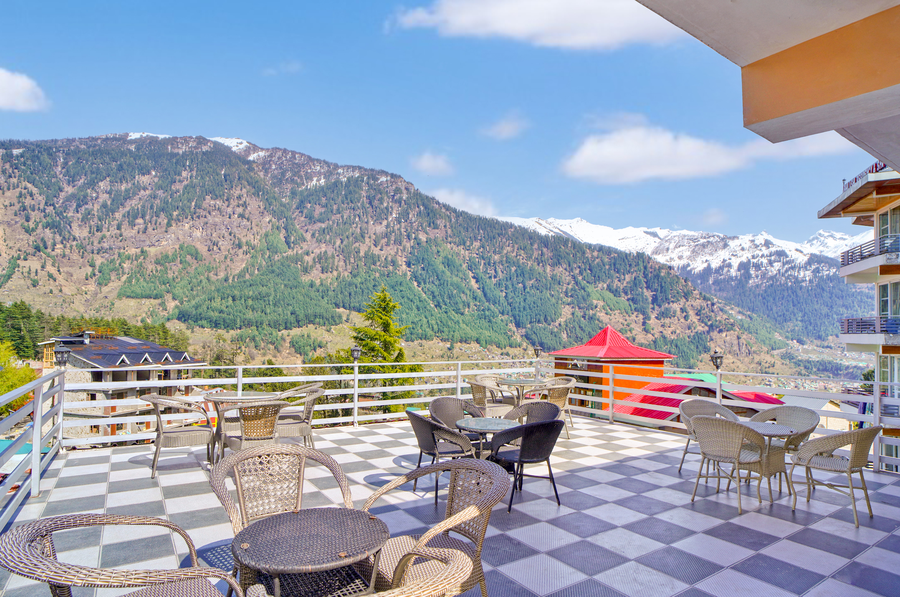 nirvana hills balcony with mountain view hotel