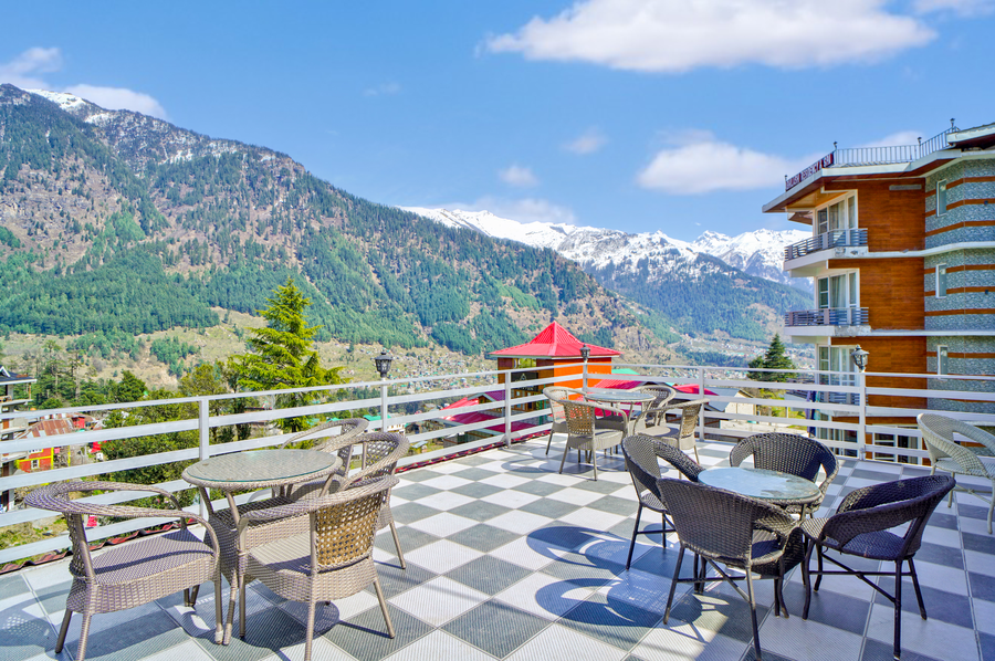 nirvana hills balcony with mountain view hotel