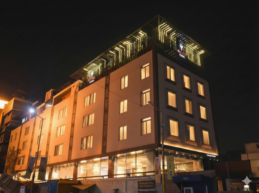 the eco satva kota with a resto bar and dance floor
