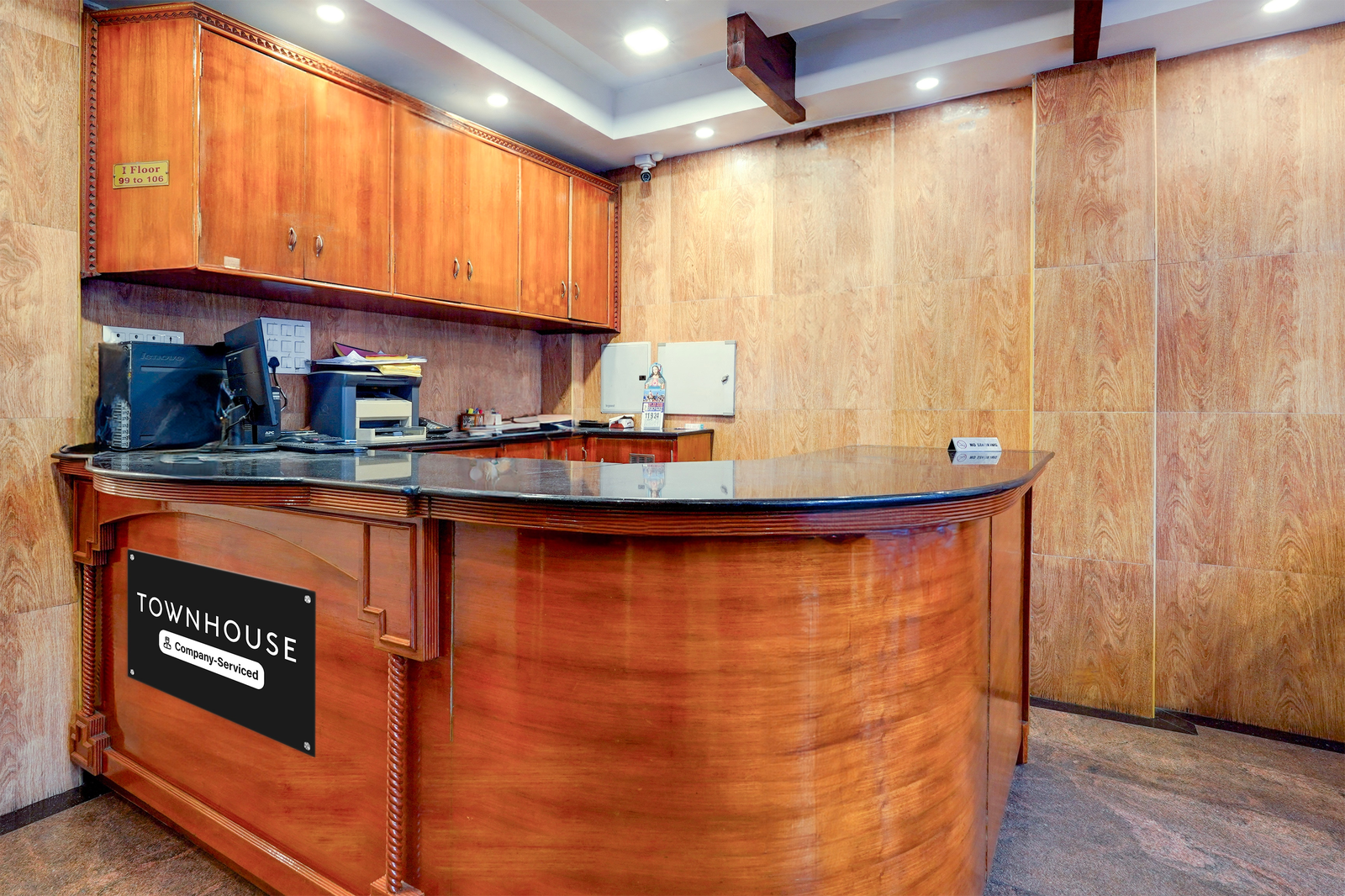 super townhouse white town near rock beach