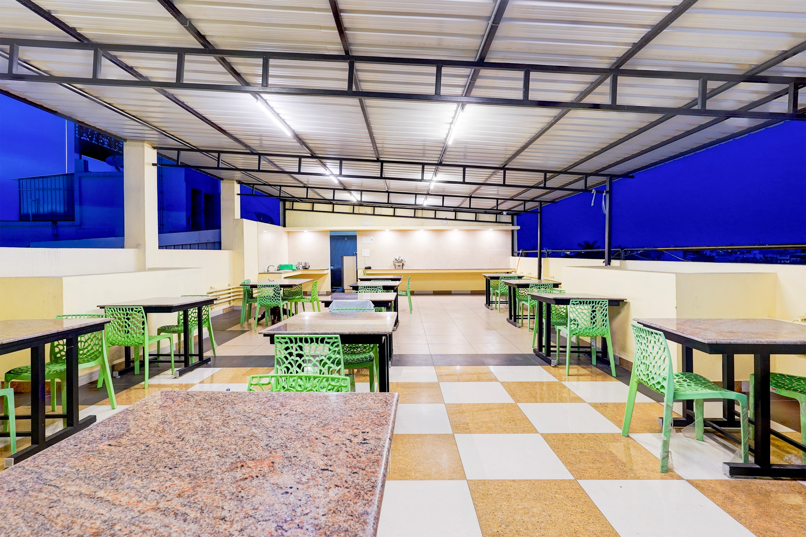 super townhouse white town near rock beach