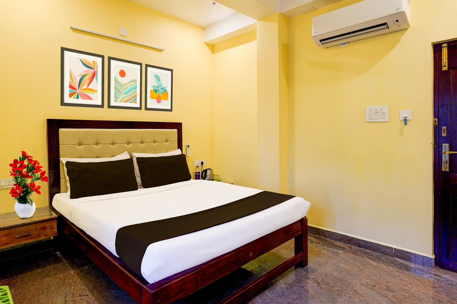 super townhouse white town near rock beach