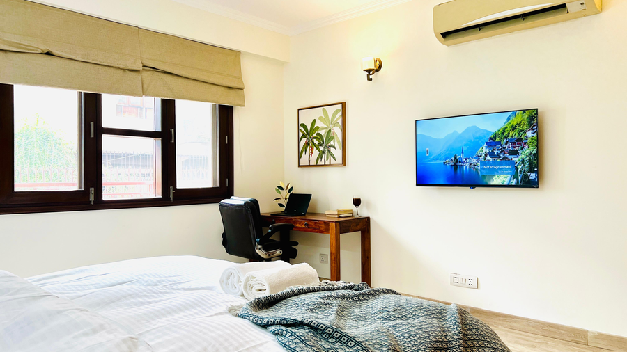 olive serviced apartments new friends colony