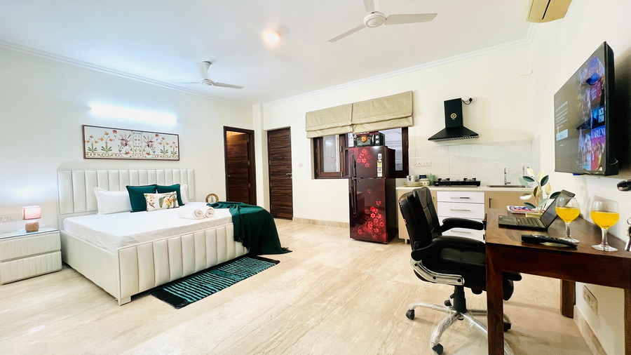 olive serviced apartments new friends colony