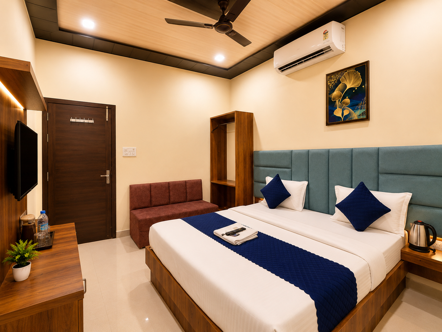 hotel rk residency near banke bihari mandir