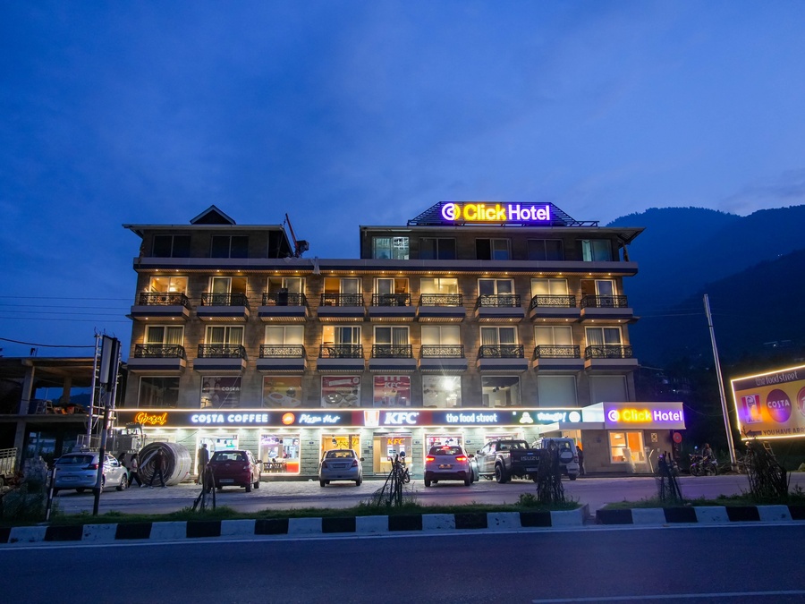 Click Hotel Bhuntar, Kullu Manali - Bhuntar Airport,Kfc/Costa Coffee/Vango/Pizzahut/Infino,3 star