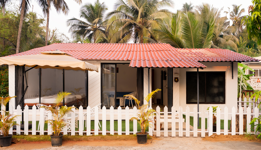the enchanted nest luxurious cottages near akshi beach