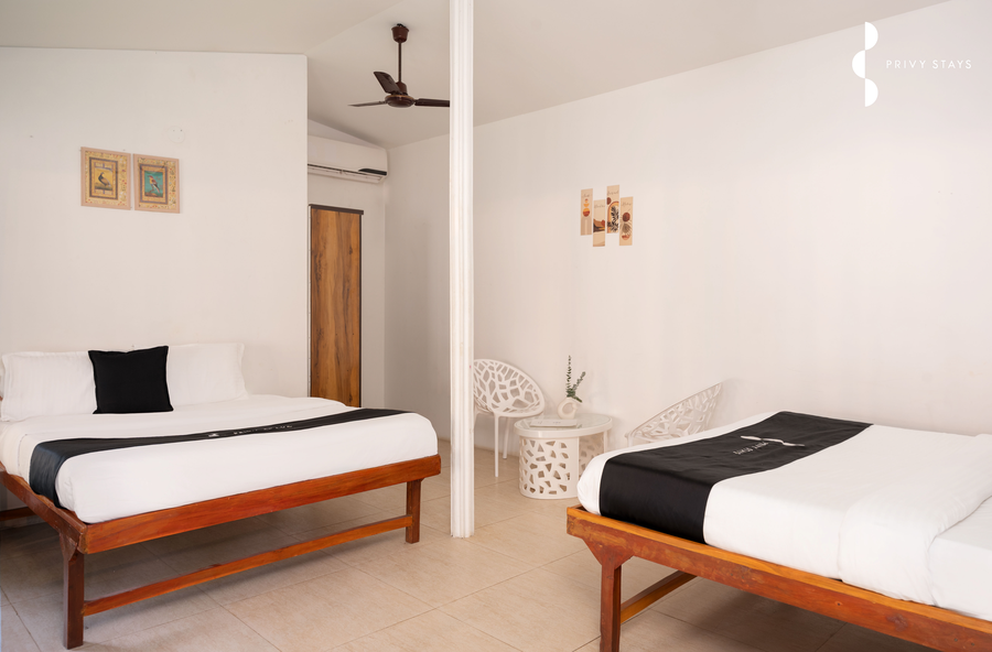the enchanted nest luxurious cottages near akshi beach