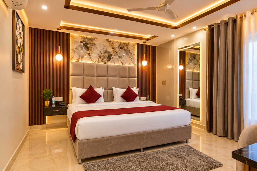 the bed and rock
