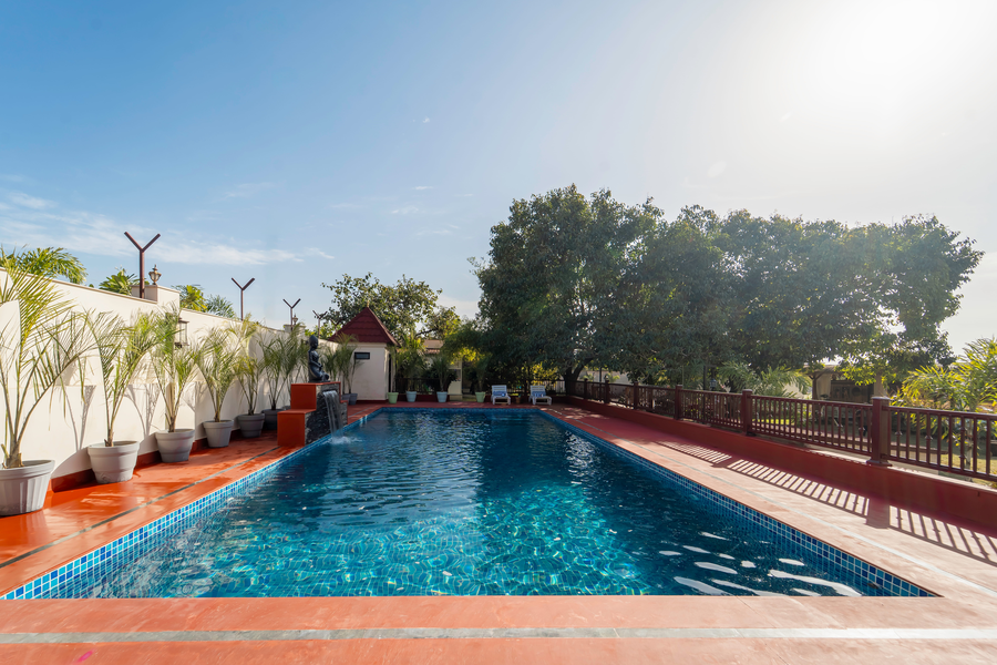 geeta bagh luxury farm stay with private pool villa in pushkar