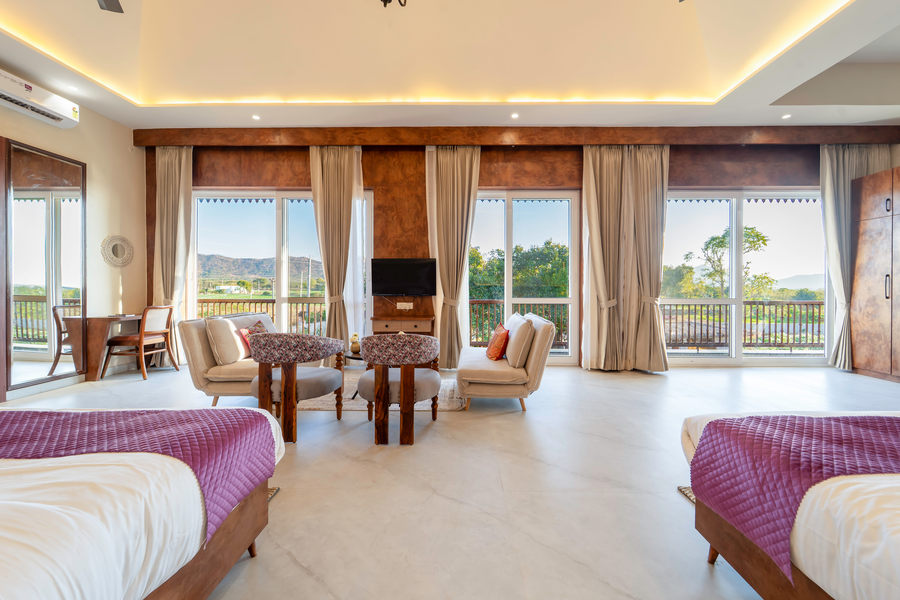 geeta bagh luxury farm stay with private pool villa in pushkar