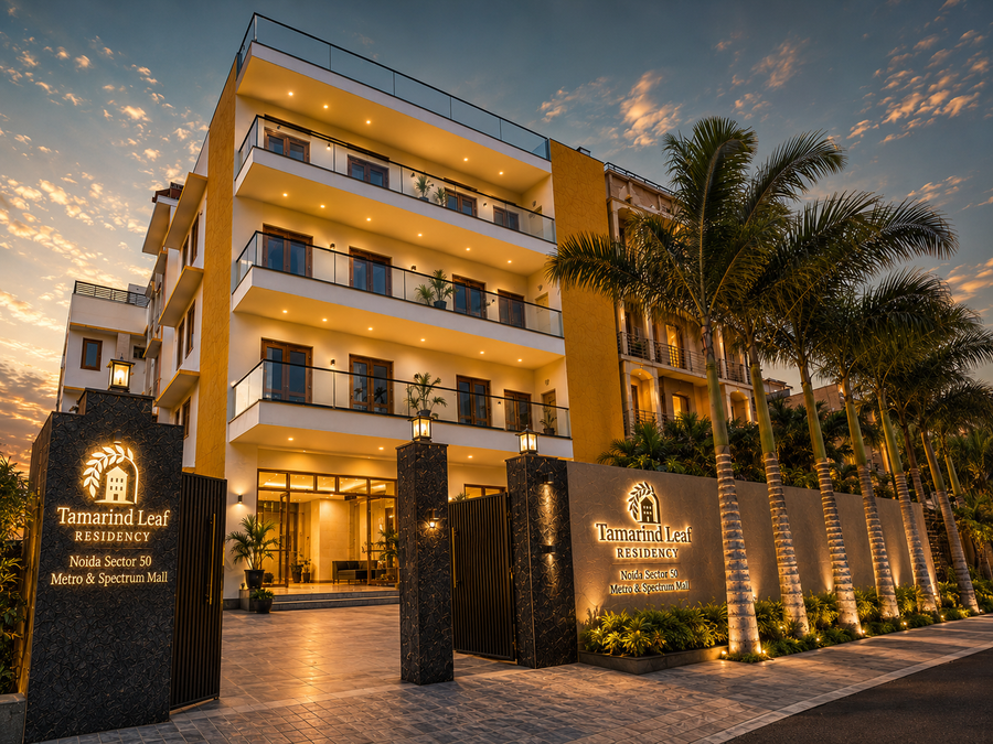 tamarind leaf residency noida sector 50 metro and spectrum mall