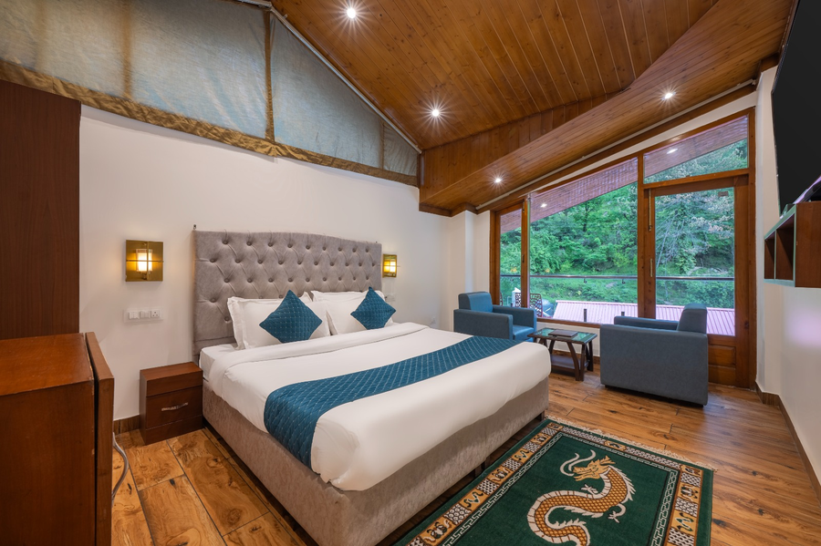 asia holiday kasol himalayas and river view resort