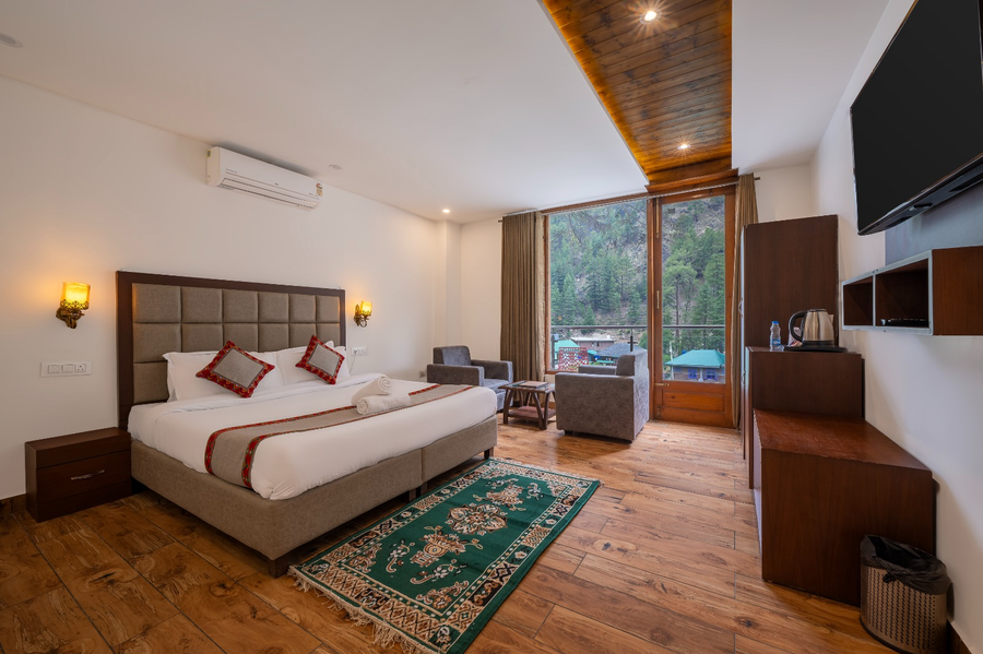 asia holiday kasol himalayas and river view resort