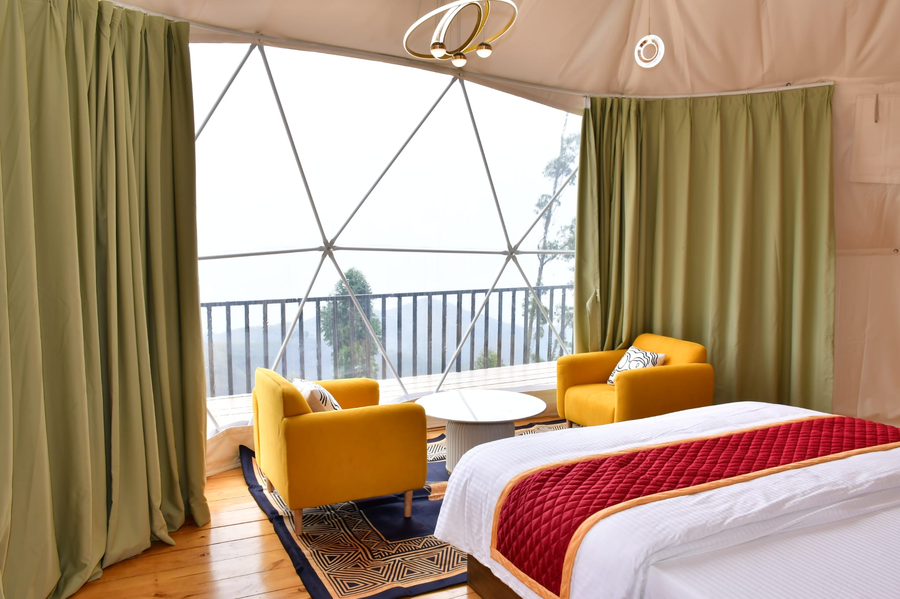 hillside escape glamping