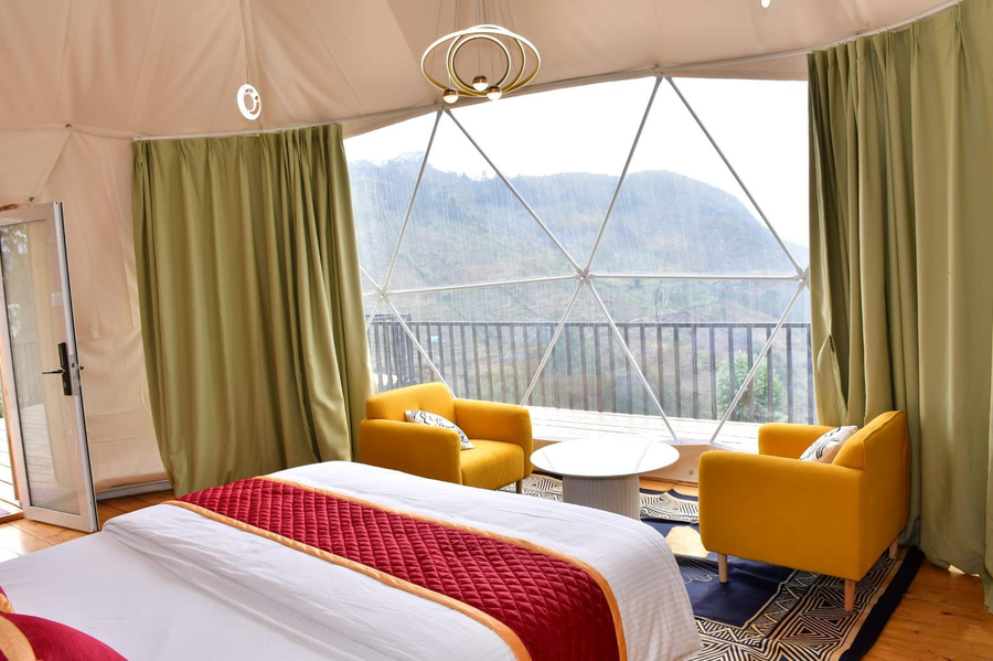 hillside escape glamping
