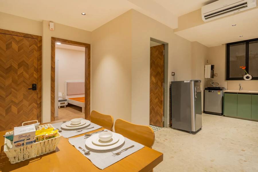 elivaas 1 bhk with rooftop pool kamerios verano