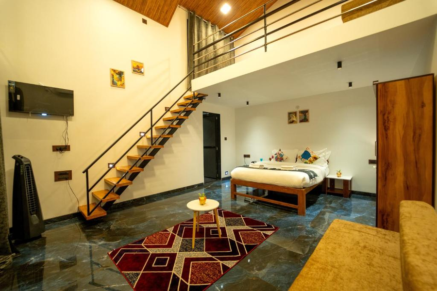 the enchanted nest luxurious cottages near akshi beach