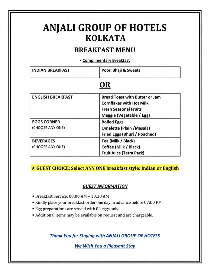 Eennra North Guest House,112 Raja Rammohan Roy Sarani Kolkata 700009,3 star